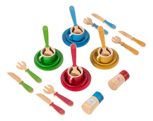 Platos Y Vajilla De Madera Para Niños, Accesorios De Cocina