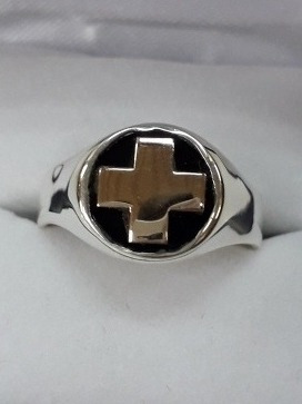 Anillo Plata Y Oro Enfermera