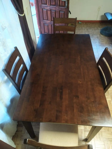 Juego De Comedor Madera Mesa Y 6 Sillas 