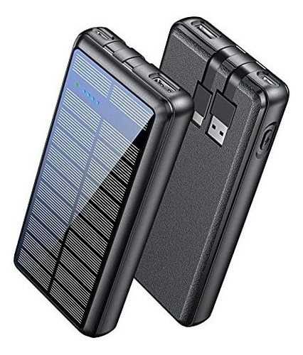 Cargador Portátil 36800mah Con Panel Solar