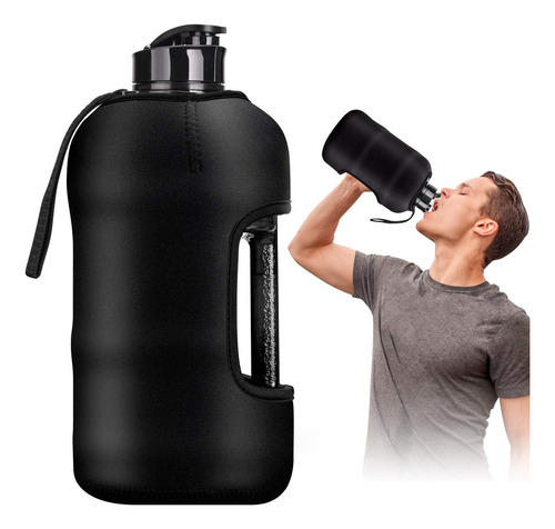 Kaptron Botella De Agua Para Gimnasio Con Funda, Botella De 