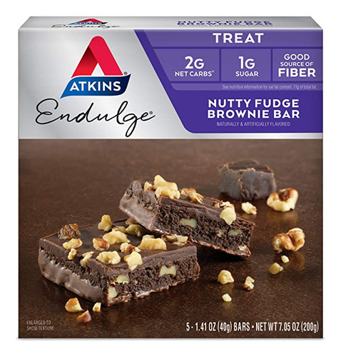 Atkins Endulge Treat Nutty Fudge Brownie Bar. Delicia De Br