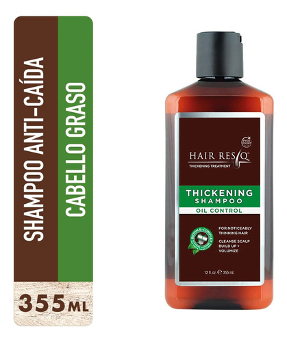 Hair Resq Shampoo Anticaída Para Cabello Graso 355 Ml