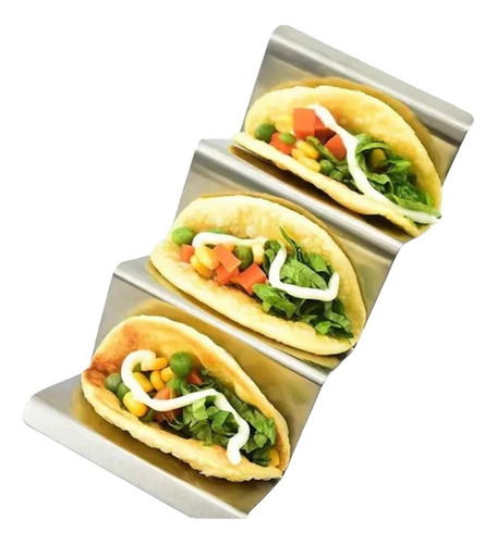 Bandeja Plato Soporte Taco Holders (3 Separaciones) Acero