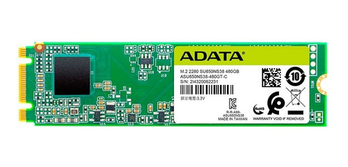 Imagen 4 de 5 de Disco De Estado Solido Ssd 480gb M2 Adata Su650 3d