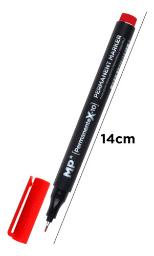 12uds De Marcador Con Punta Fina En Rojo Para Discos Cd
