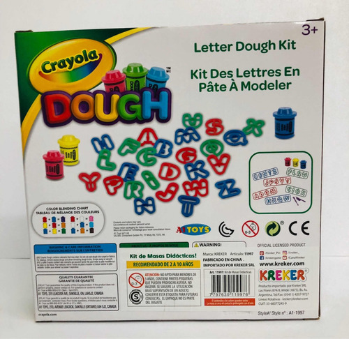Crayola Set De Masas Grande Con Letras Plasticas Kreker