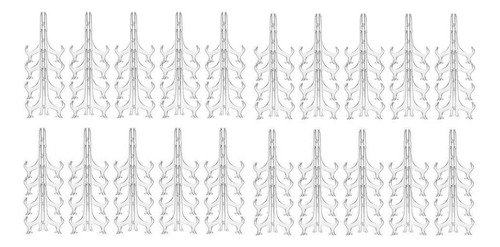 80 Caballetes O Soportes De Plástico Transparente