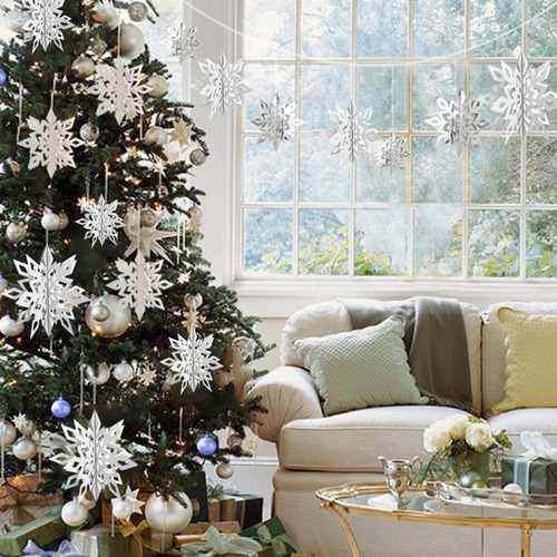 Decoraciones Navideñas De Copos De Nieve En 3d, 18 Piezas, I
