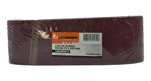 Imagen 3 de 7 de Lijas De Banda Madera 75 X 533mm Grano 150 Pack 6 Unidades