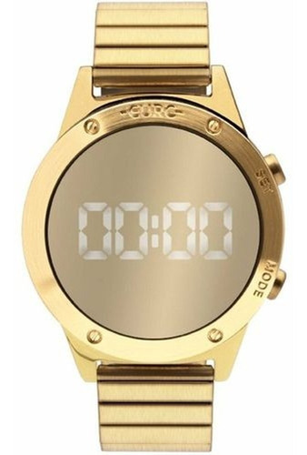 Relogio Sabrina Sato Dourado Espelhado Digital Led Euro