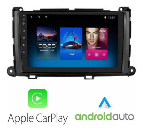 Estéreo Android Toyota Sienna 11-14 Carplay Android Auto