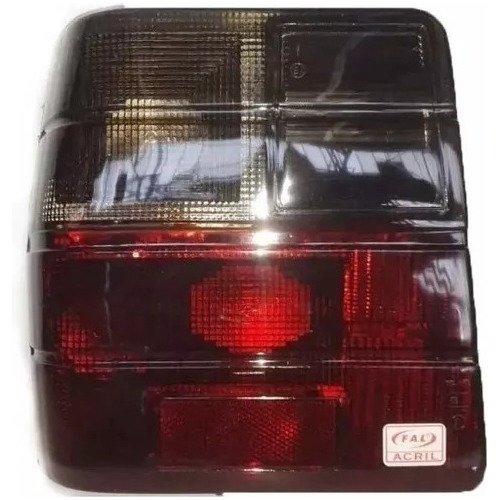 Lente Mica Acrilico Fiat Uno 1988 A 2004 Bicolor Fume Rojo