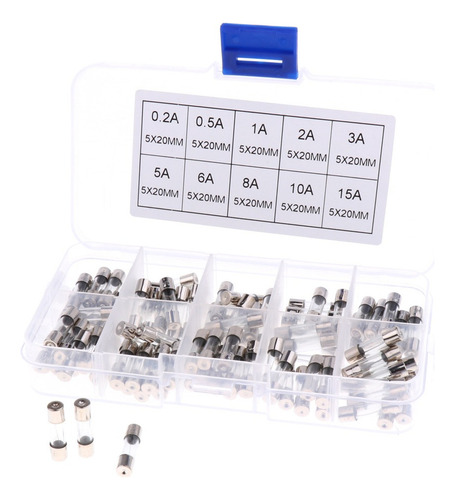 100pcs Fusibles De Vidrio Agu Con Caja Para Sistema Audio