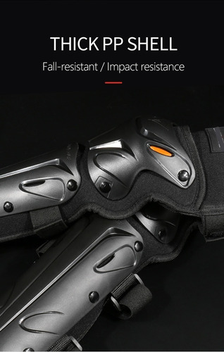 Imagen 6 de 10 de Kit Rodilleras Articuladas Protecciones Rodilla Motociclista