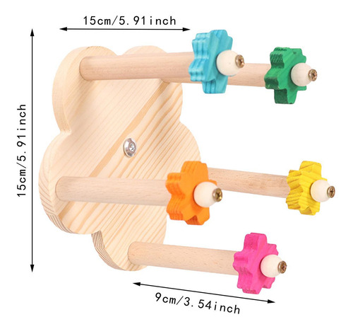 Percha Para Pájaros, Juguete Giratorio Para Pájaros