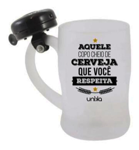 Imagem 2 de 3 de Caneca Campainha Cerveja Que Você Respeita 630ml