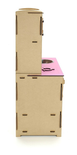 Cocina De Madera Para Chicos Cocinita De Juguete Infantil Color Rosa