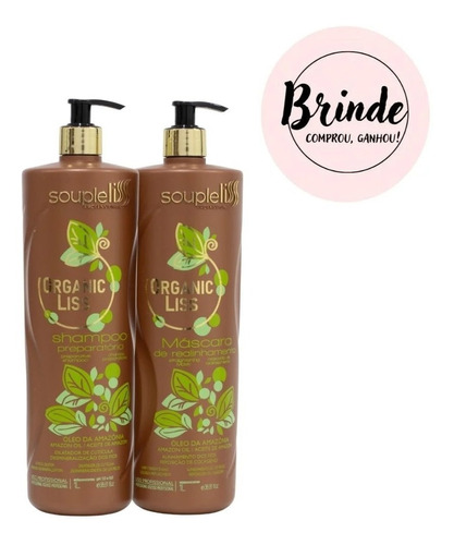 Escova Progressiva Orgânica Organic Liss Souple Liss 2x1l Or