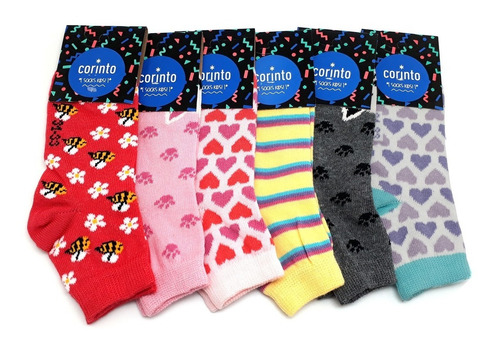 Medias Niño Surtidas Pack X6 314 T3 + Cuotas Corinto