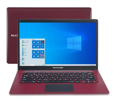 Notebook Legacy C Multilaser 14 Pol 32gb Win Vermelho Pc132