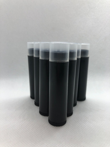 Tubo Envase Balsamo Labial Vacio. 100 Pzs Negro Natural