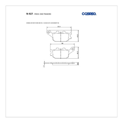 Pastilhas Freio Traseira Suzuki Gsx 1300 B-king 1.3 16v 2012