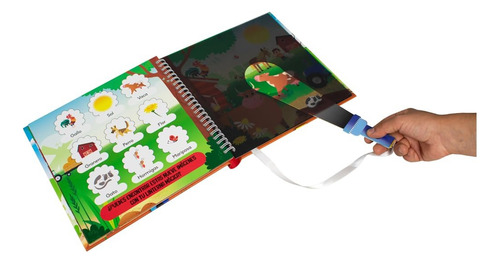 Libro Infantil Interactivo: Alumbra Y Descubre: La Granja