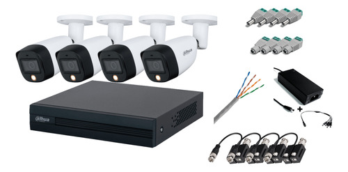 Kit Dvr 8ch 2mp, 4 Cámaras 2mp Full Color Microfono Metal