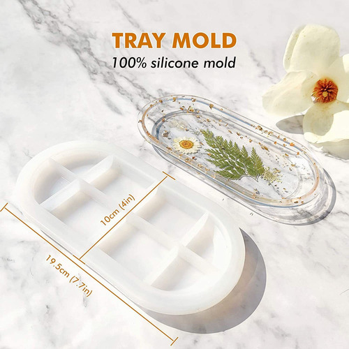 Molde De Bandeja De Resina Molde Tarro Silicona Para Moler