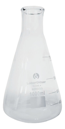 Matraz Vidrio Erlenmeyer 1000 Cc Ch