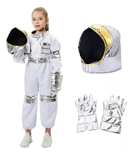 Disfraz Infantil Astronauta Traje, Casco Y Guantes Niño 