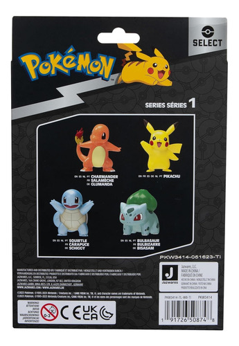 Pokemon Set 4 Figuras De Batalla Charmader Pikachu Y Más
