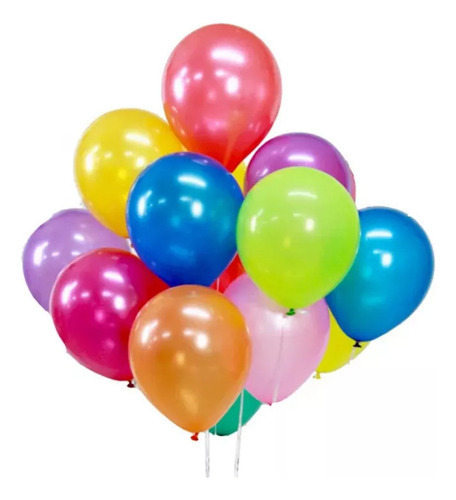 ` Globo De Látex Multicolor De 100 Piezas
