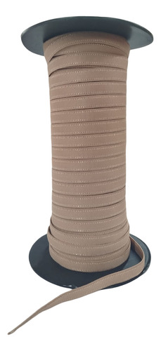 Elástico Bretel Genova 25m X 10mm - Alta Calidad Liso Marrón Claro