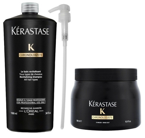 Kerastase Chronologiste Bain Shampoo 1000ml + Mascara 500ml