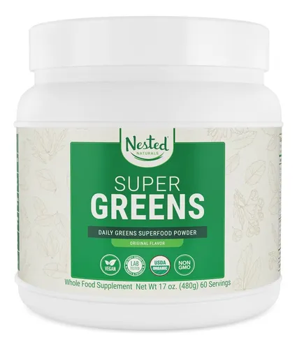 Superalimento En Polvo Nested Naturals Super Greens, 30 G
