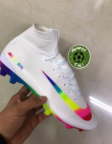 Nike Mercurial Blanco Con Arcoíris | Mercado Libre