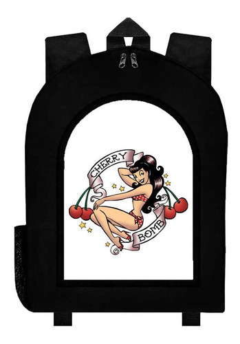 Mochila Negra Pinup  Art#ar122