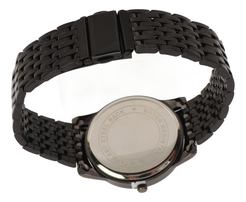 Reloj Negro Negro Con Fecha De Día Para Hombre, De Cuarzo, I