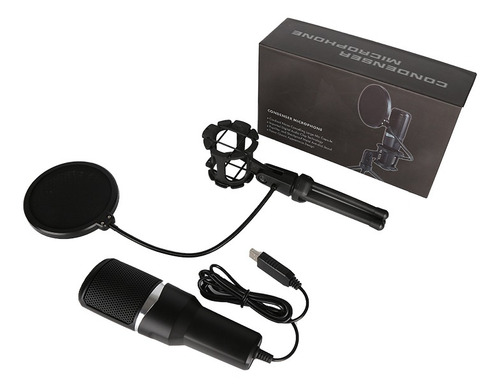 Imagen 6 de 7 de Micrófono Condenser Hügel Grabación Usb Soporte Pop Filter
