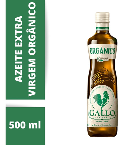 Azeite de Oliva Extra Virgem Orgânico Português Gallo Vidro 500ml