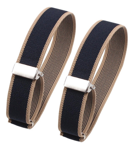 2 Soportes Ajustables Para Mangas De Camisa, Azul Beis