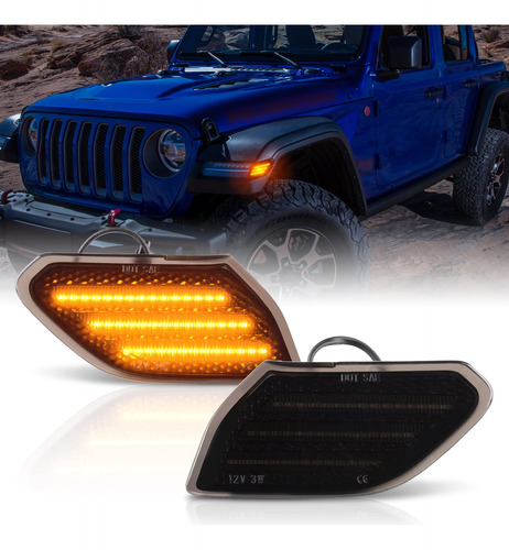 Gempro Luz Led Marcador Lateral Para Jeep Wrangler Jl Jt 2