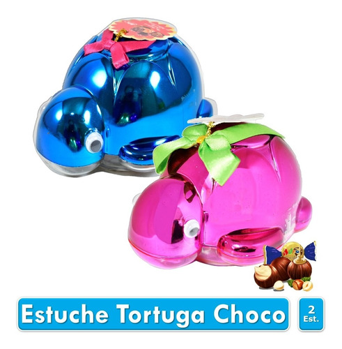 Estuche Regalo Tortuga Con Chocolates 40gr X2 Uds