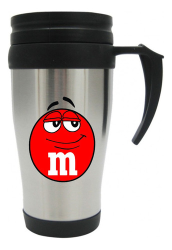 Vaso Viajero Metalico M&m Red Mugs 