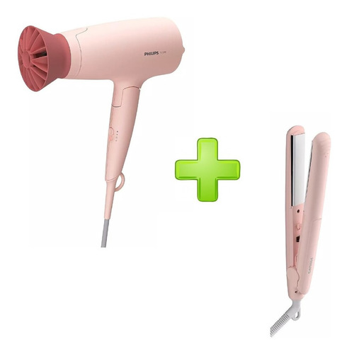 Set Peluqueria Secador + Planchita Philips Bhp398 1600w 