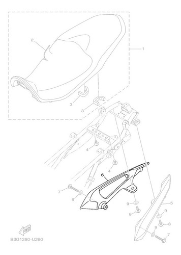 Alça Suporte Do Carona Direito Lander 250 20-22 Original