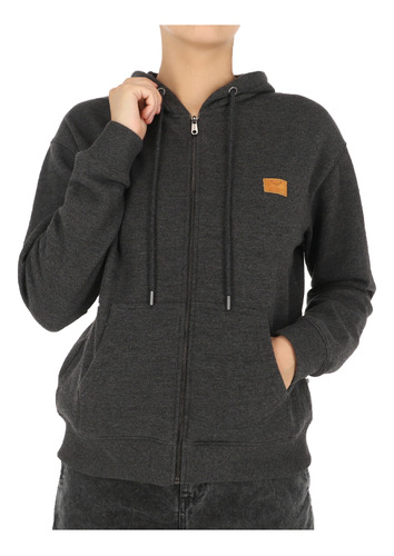 Polerón Roxy Full Zip Mujer Gris