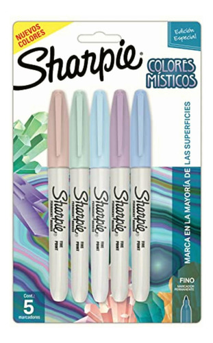 Marcadores Sharpie Colores Místicos Punto Fino Tarjeta De 5